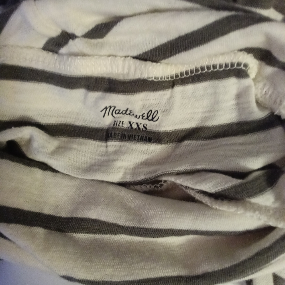Madewell Whisper Turtleneck Size XXS Esme Stripe - Picture 6 of 9
